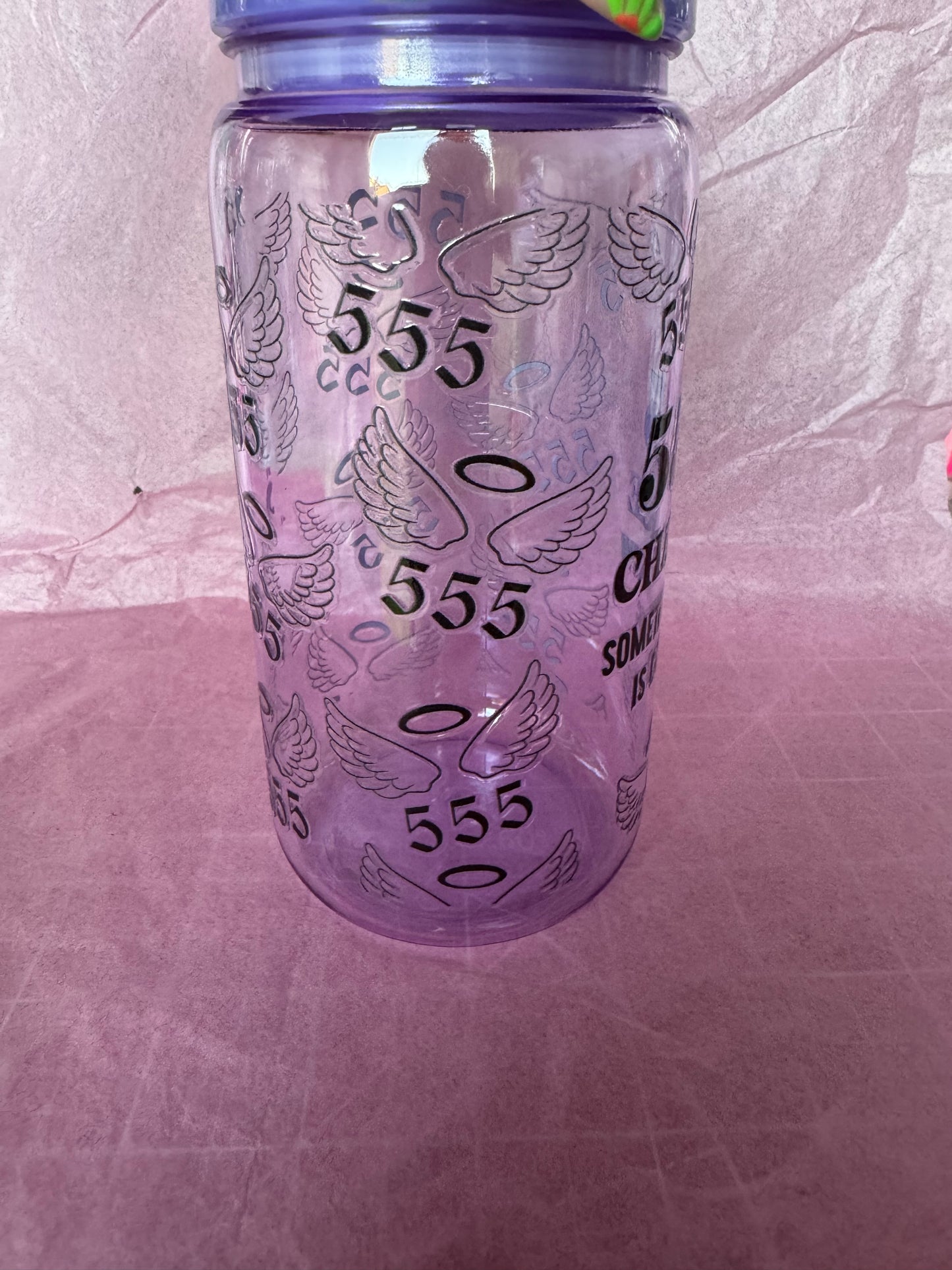 555 Angel Number Purple Libbey Can