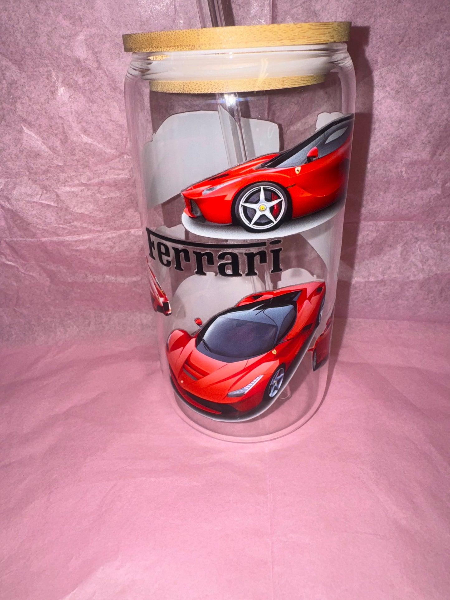 16 Oz Ferrari Glass Can