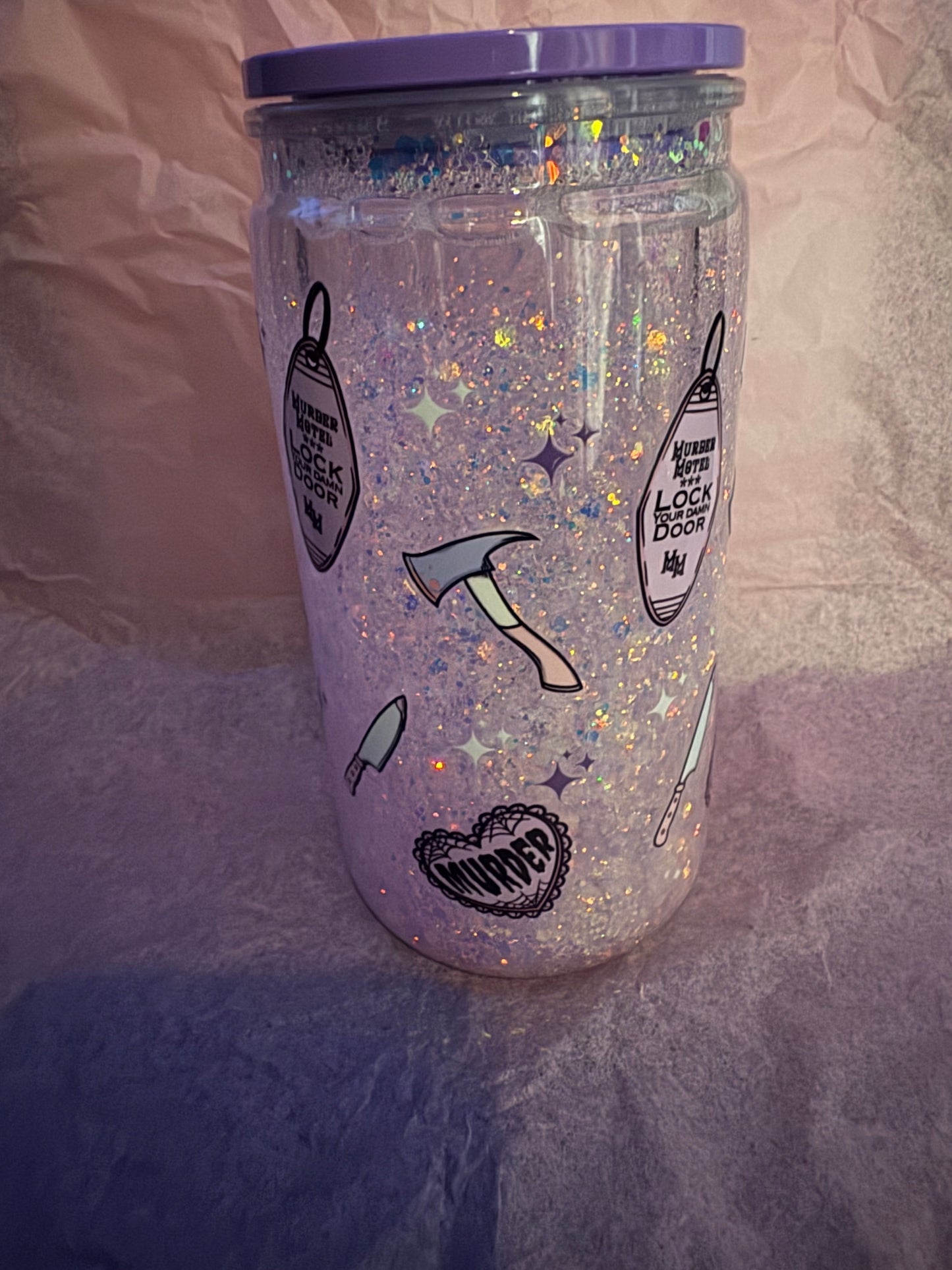 16 Oz SnowGlobe Tumbler