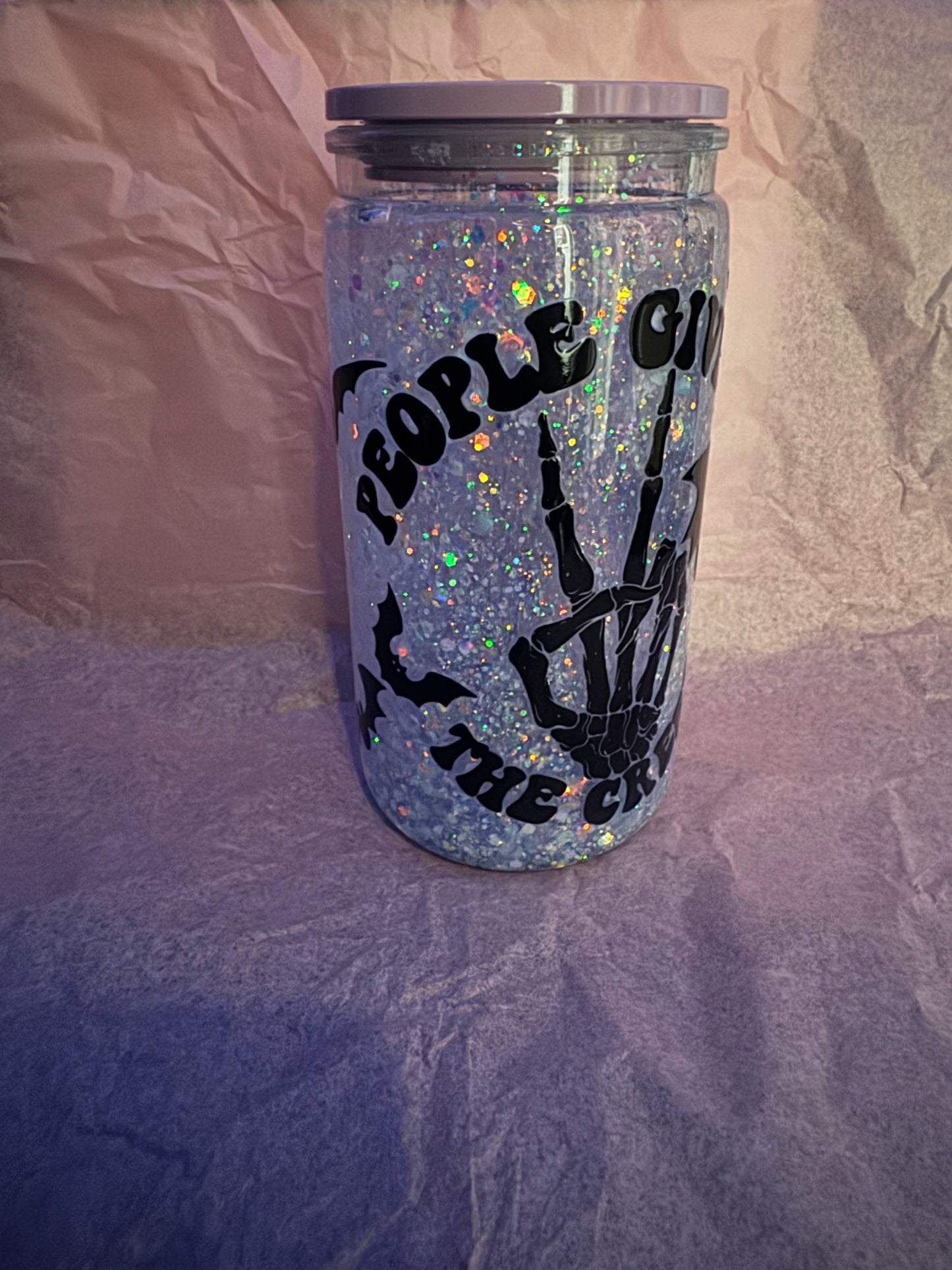 People Give Me The Creeps 16oz Snowglobe Can