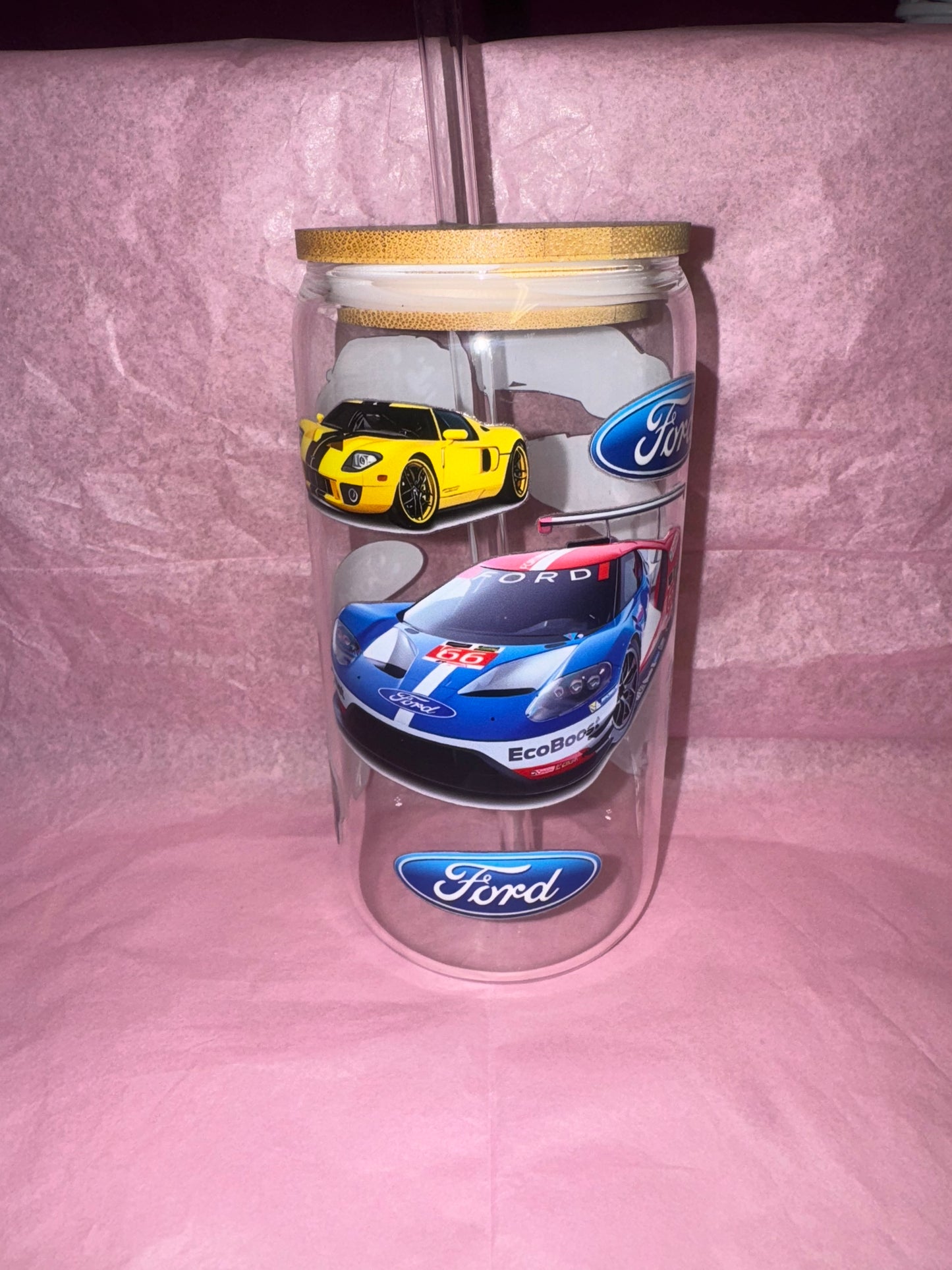 16 Oz Ford Glass Can