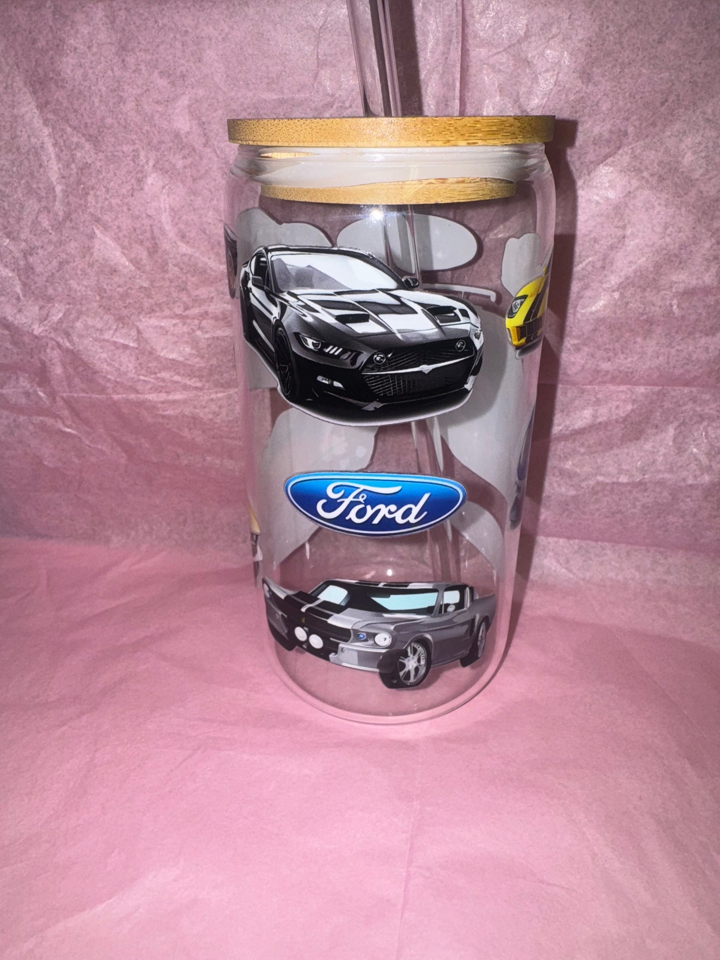 16 Oz Ford Glass Can