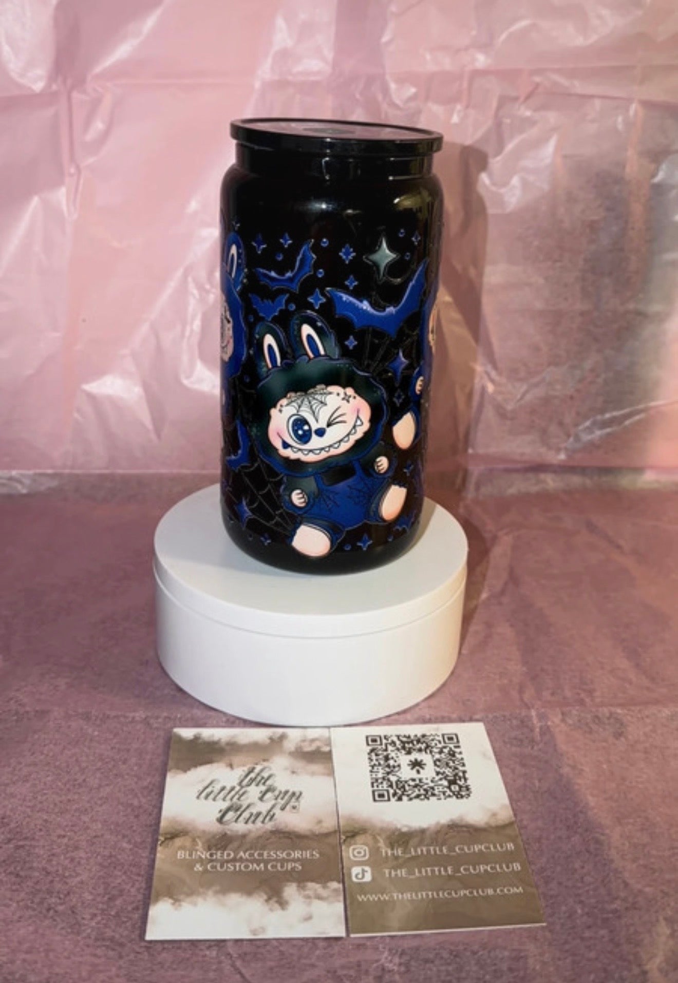 Spooky Monster 16oz Glass Tumbler