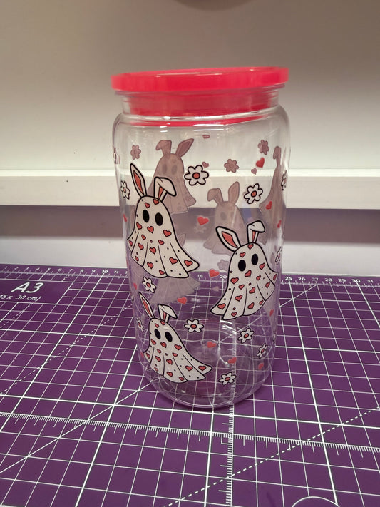 Heart Bunny Ghosts 16oz Tumbler