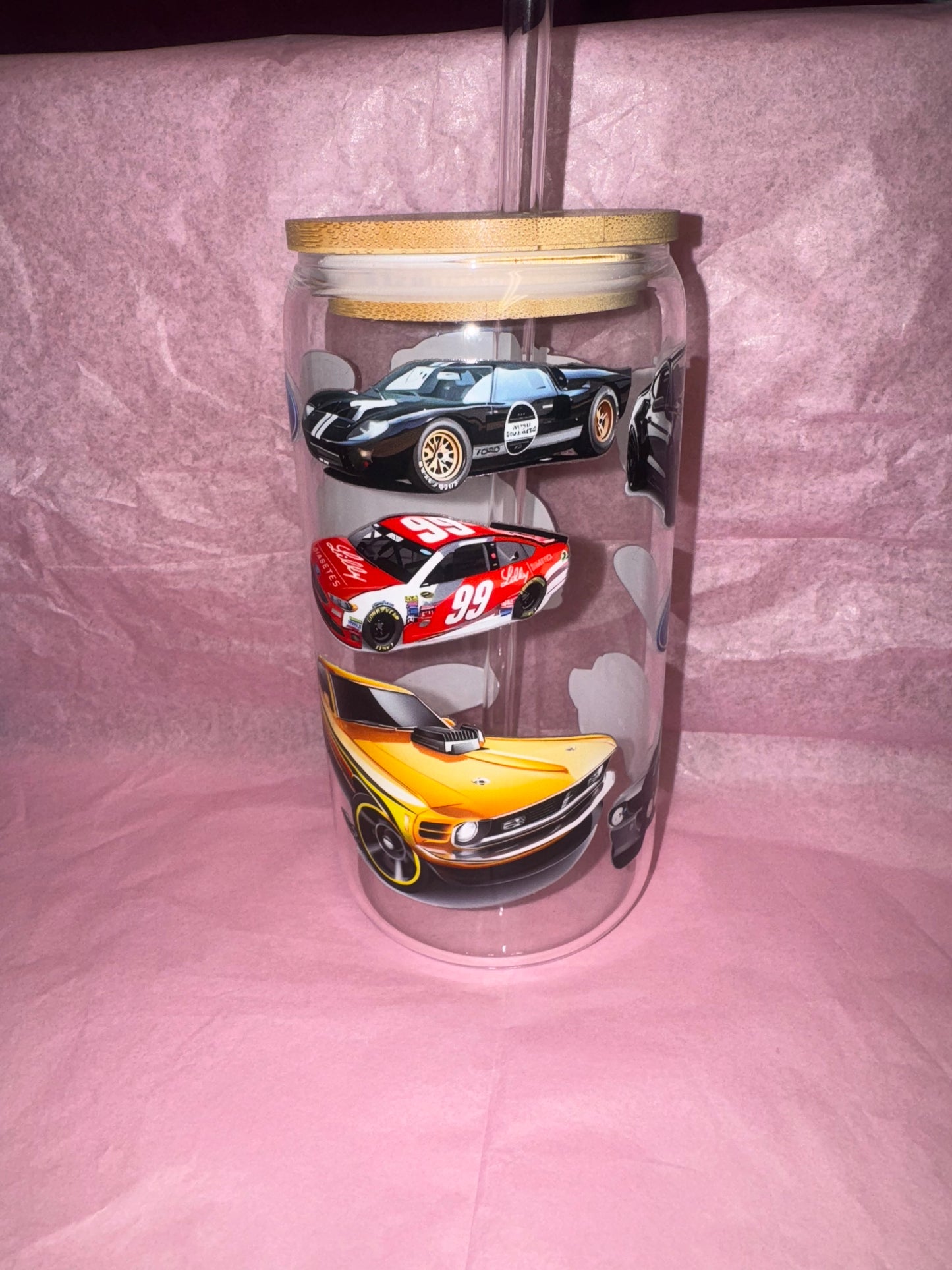 16 Oz Ford Glass Can
