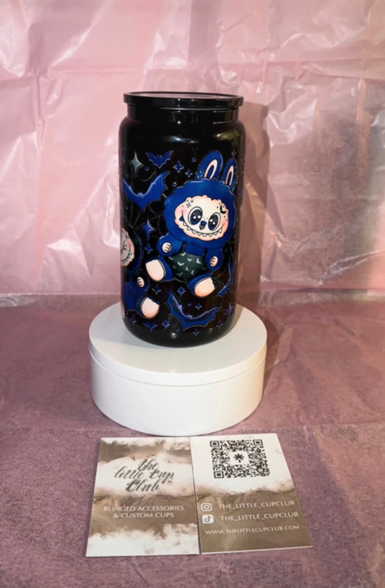 Spooky Monster 16oz Glass Tumbler