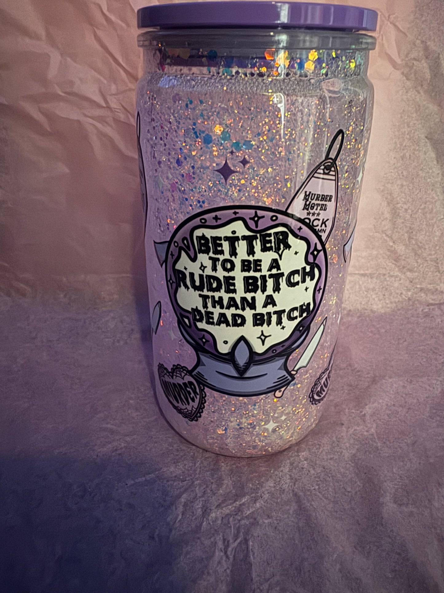 16 Oz SnowGlobe Tumbler