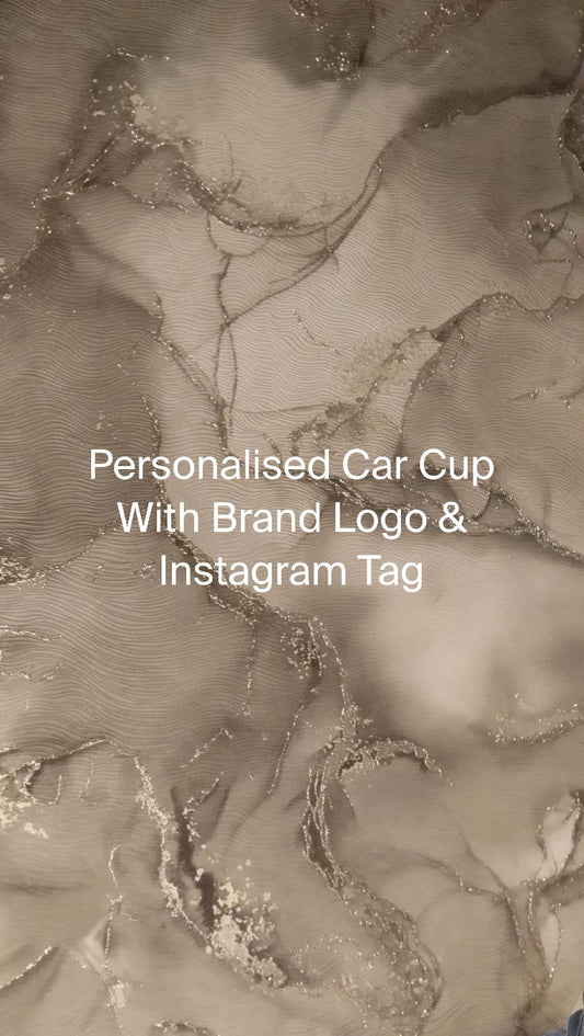 Personalised Car Cup With Brand Logo & Instagram @