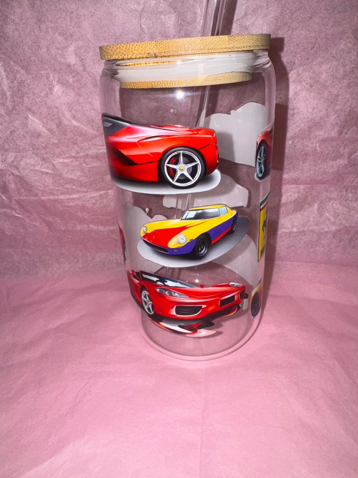 16 Oz Ferrari Glass Can