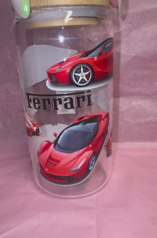 16 Oz Ferrari Glass Can